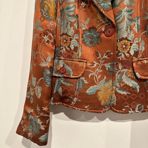 Etro Milano Vintage Floral Jacquard Blazer Size 46 - Picture 5 of 8